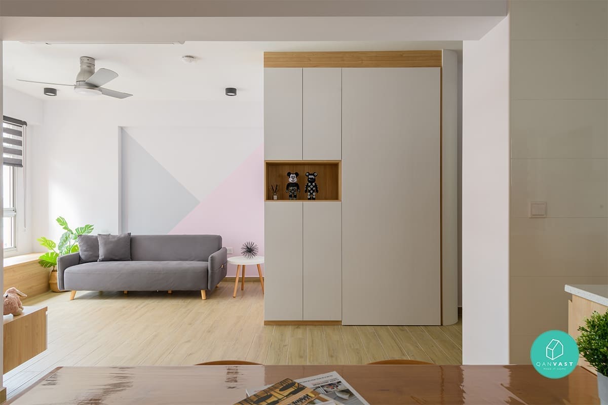 Luxury condo interior design Singapore with marble accents